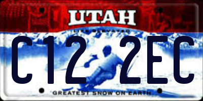 UT license plate C122EC
