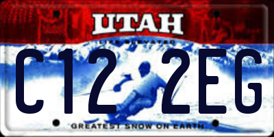 UT license plate C122EG