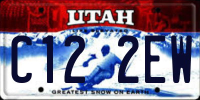 UT license plate C122EW