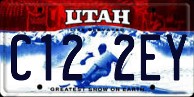 UT license plate C122EY