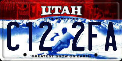 UT license plate C122FA