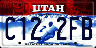 UT license plate C122FB