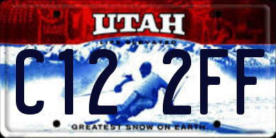 UT license plate C122FF