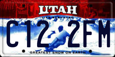 UT license plate C122FM