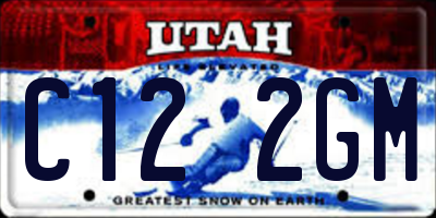 UT license plate C122GM