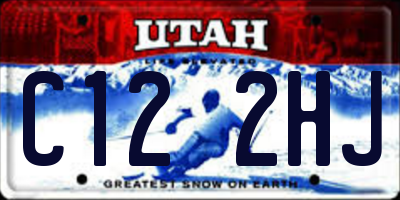 UT license plate C122HJ