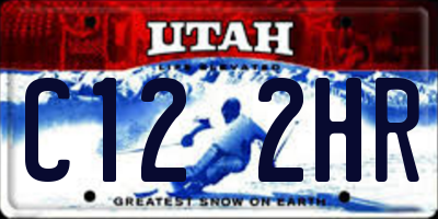 UT license plate C122HR