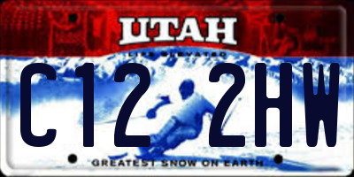 UT license plate C122HW