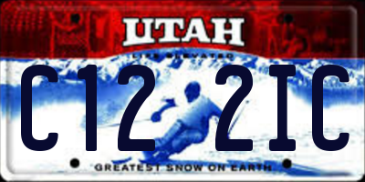UT license plate C122IC