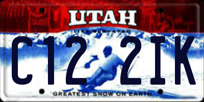 UT license plate C122IK