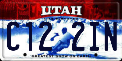UT license plate C122IN