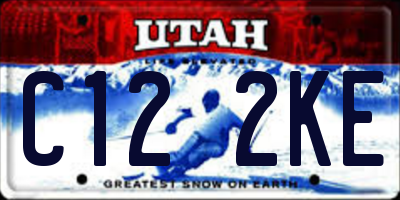 UT license plate C122KE