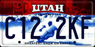 UT license plate C122KF