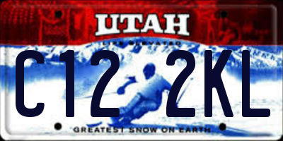 UT license plate C122KL