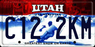 UT license plate C122KM
