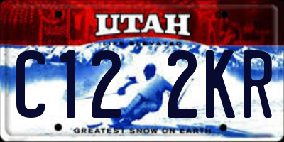 UT license plate C122KR