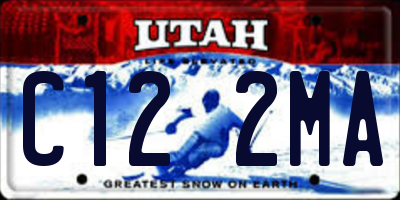 UT license plate C122MA