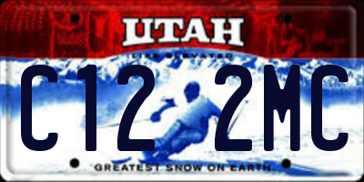 UT license plate C122MC