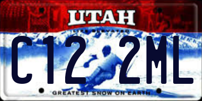 UT license plate C122ML