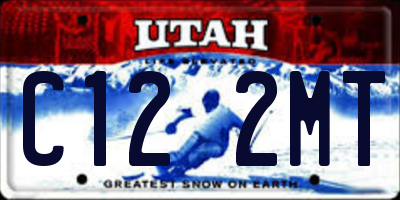 UT license plate C122MT