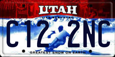 UT license plate C122NC