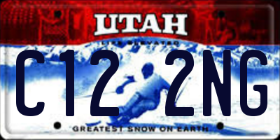UT license plate C122NG