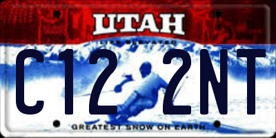 UT license plate C122NT