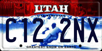 UT license plate C122NX