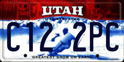 UT license plate C122PC