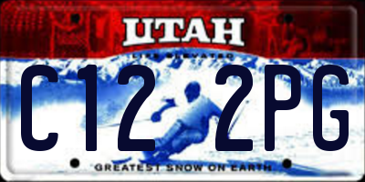 UT license plate C122PG