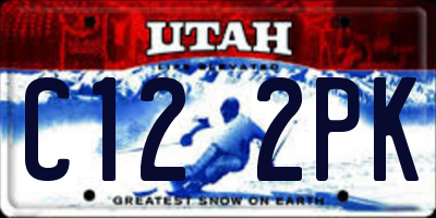 UT license plate C122PK