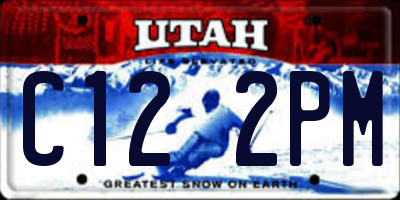 UT license plate C122PM