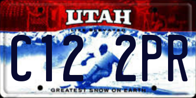 UT license plate C122PR