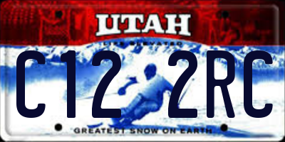 UT license plate C122RC