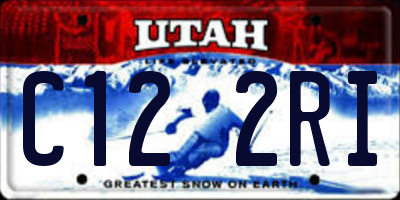 UT license plate C122RI