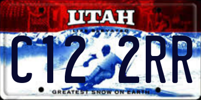 UT license plate C122RR
