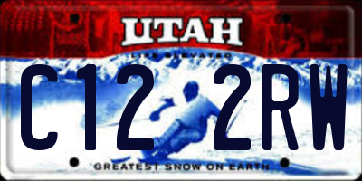 UT license plate C122RW