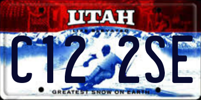 UT license plate C122SE