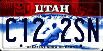 UT license plate C122SN