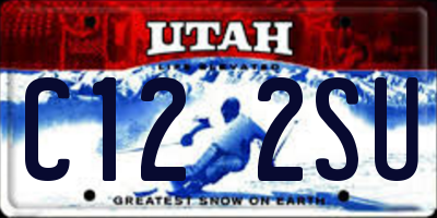 UT license plate C122SU