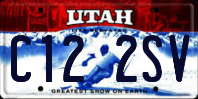 UT license plate C122SV