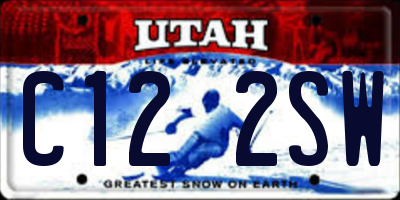 UT license plate C122SW