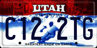 UT license plate C122TG