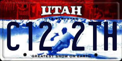 UT license plate C122TH