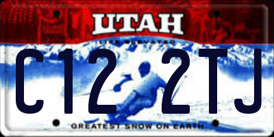 UT license plate C122TJ
