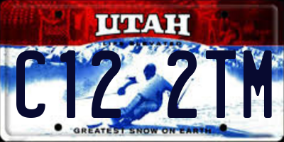 UT license plate C122TM