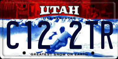 UT license plate C122TR