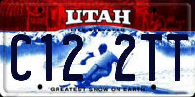 UT license plate C122TT