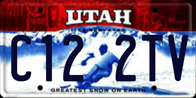 UT license plate C122TV