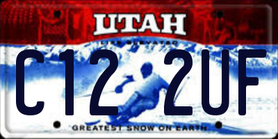 UT license plate C122UF